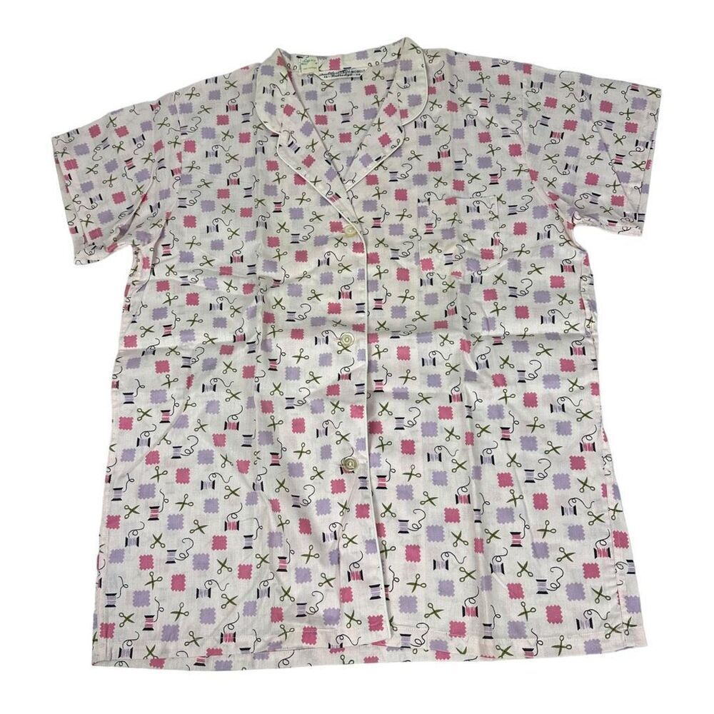 Faultless Lady Nobelt Pajama Top size 36 Vintage New with Tag